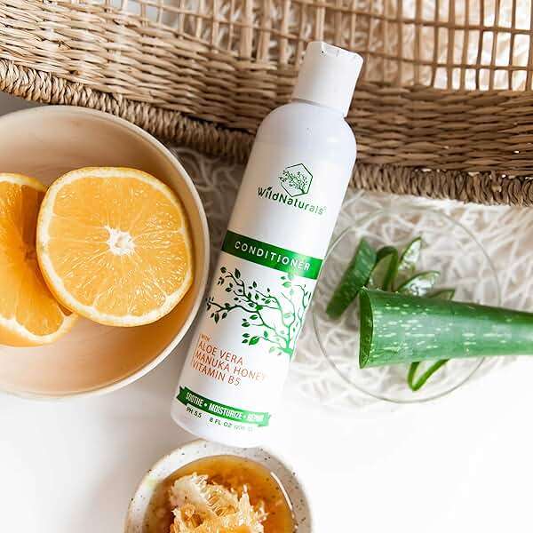 Natural Hydrating Conditioner for Dry & Itchy Scalp - Sulfate Free Dandruff Moisturizing Conditioner with Aloe Vera & Manuka Honey - for Oily Hair & Curly hair - Help Hair Growth with Coconut Oil - Image 5