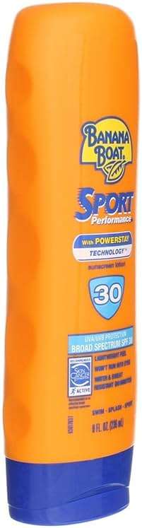Banana Boat Sport Performance Broad Spectrum SPF 30 Sunscreen Lotion, Swim Splash - Up to 80 Minutes Water Resistant, 8 fl oz, 2-Pack - Image 2