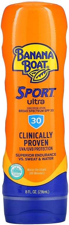 Banana Boat Sport Performance Broad Spectrum SPF 30 Sunscreen Lotion, Swim Splash - Up to 80 Minutes Water Resistant, 8 fl oz, 2-Pack - Image 8