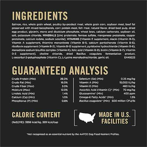 Purina Pro Plan Complete Essentials Shredded Blend Salmon and Rice Dog Food Dry Formula with Probiotics for Dogs - 5 lb. Bag - Image 5