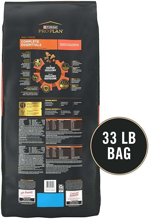 Purina Pro Plan Complete Essentials Shredded Blend Salmon and Rice Dog Food Dry Formula with Probiotics for Dogs - 33 lb. Bag - Image 7