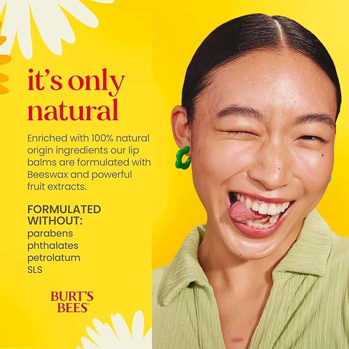 Burt's Bees 100% Natural Moisturizing Lip Balm (Superfruit) - Image 5