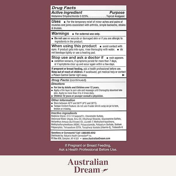 Australian Dream Arthritis Pain Relief Cream - Soothing & Non-Greasy - Powerful Topical Arthritis Pain Relief - Good for Muscle Aches or Joints - 9 oz Jar - Image 2