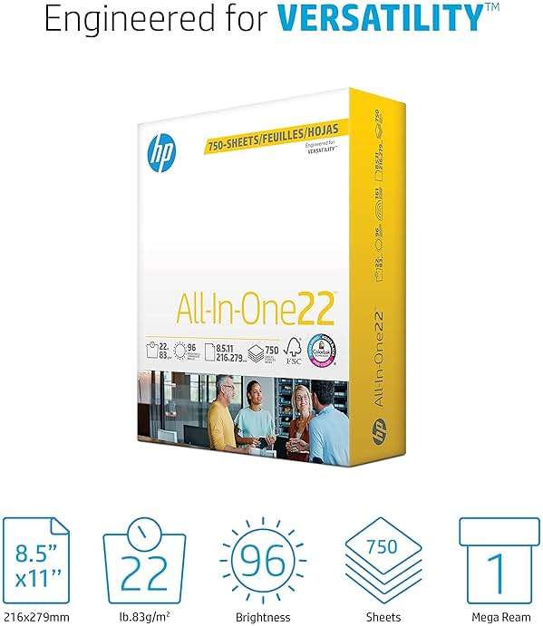 HP Papers | 8.5 x 11 Paper | All In One 22 lb | 1 Mega Ream - 750 Sheets | 96 Bright | Made in USA - FSC Certified | 207750R - Image 2
