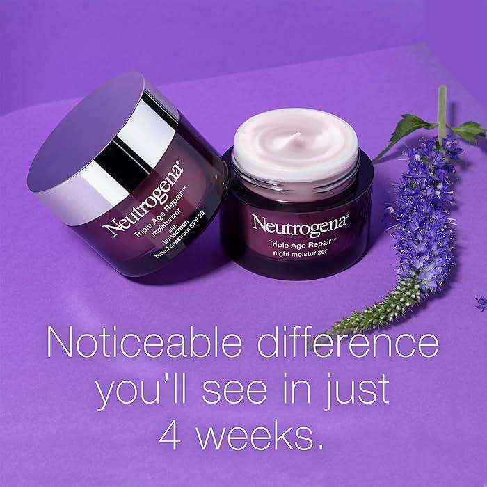 Neutrogena Triple Age Repair Face Moisturizer SPF 25 Anti-Aging Cream with Hexinol Technology Vitamin C Glycerin and Shea Butter to Help Reduce Wrinkles, 1.7 fl oz - Image 3