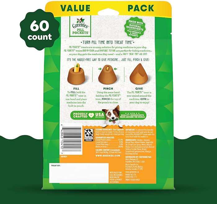 Greenies Pill Pockets for Dogs Large Size, Dog Treat Pouch for Capsule Medication, Chicken Flavor, 15.8 oz. Pouch - Image 2