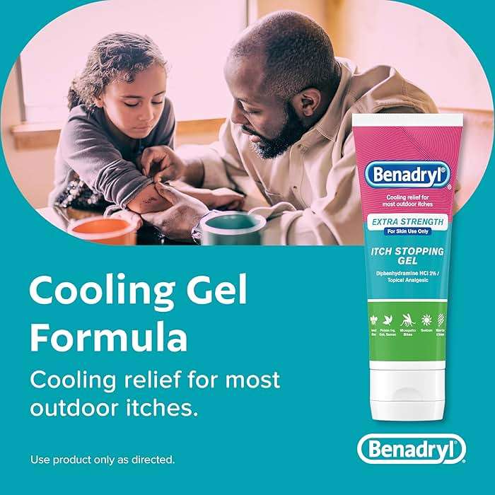 Benadryl Topical Itch Relief Gel, Extra Strength, Contains 2% Diphenhydramine HCl, Soothing Relief from Scrapes, Insect Bites, Sunburn and More, Great for Outdoors, 3.5 fl oz - Image 4