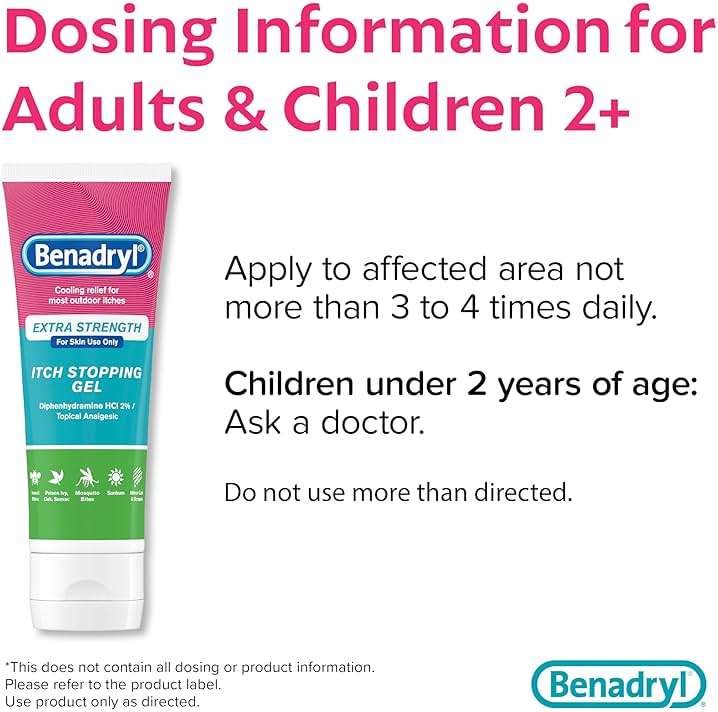 Benadryl Topical Itch Relief Gel, Extra Strength, Contains 2% Diphenhydramine HCl, Soothing Relief from Scrapes, Insect Bites, Sunburn and More, Great for Outdoors, 3.5 fl oz - Image 6