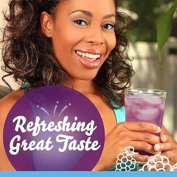 Crystal Light Drink Mix, 6 Pitcher Packets, for Flavorful Hydration and Shareable Refreshment, Concord Grape Artificially flavored, Zero Sugar, Low Calorie, 2.01 oz - Image 9