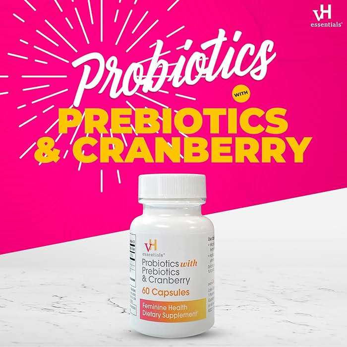 vH essentials Probiotics with Prebiotics and Cranberry Feminine Health Supplement - 60 Capsules - Image 2