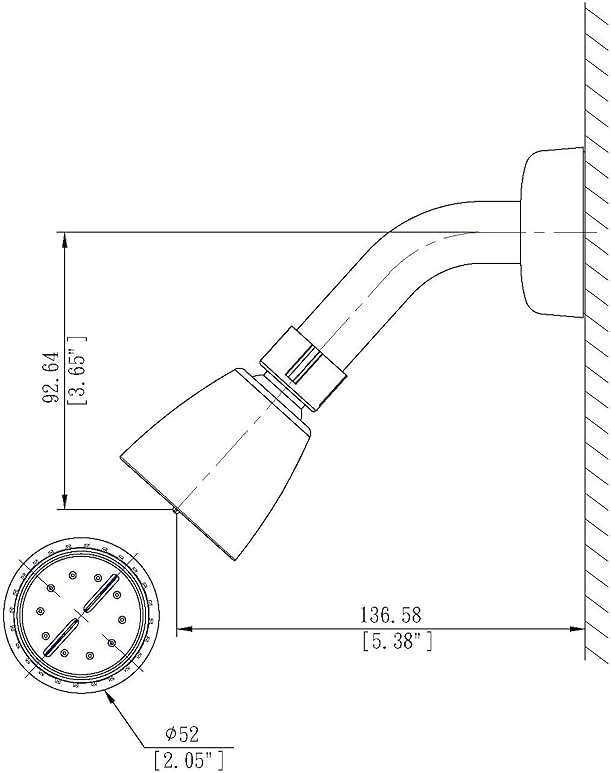 Laguna Brass 3320CP/4010CP Mobile Home Non-Metallic Two Handle 8" Shower Faucet Valve with Matching Shower Head/Arm/Flange Chrome Finish - Image 6