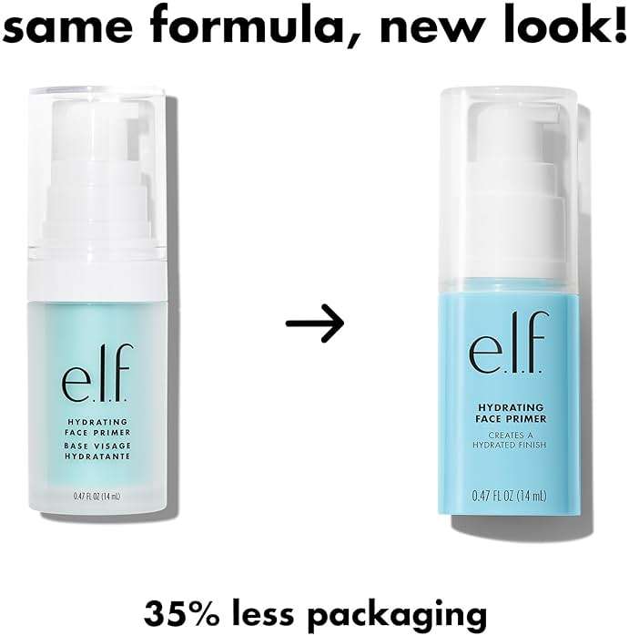 e.l.f. Hydrating Face Primer, Moisturizing Makeup Base, Smooths Pores & Fine Lines, Long-Lasting Wear, Preps Skin for Foundation Application, Small - Image 3