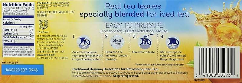 Lipton Ice Tea Bags Decaffeinated - 24 CT - Image 2