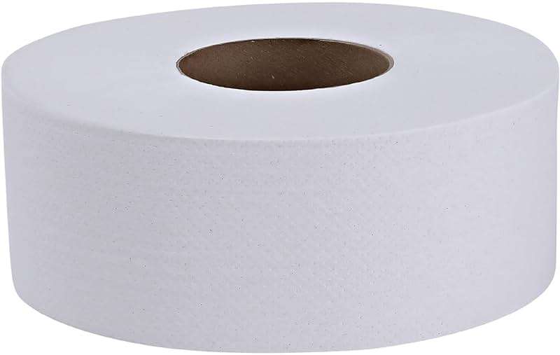 Genuine Joe Jumbo Roll Bath Tissue - 2-Ply White Toilet Paper, 3.3" x 650' per Roll, 12 Count Bulk Pack, Recycled Fiber, Commercial Grade for Dispensers - Image 8
