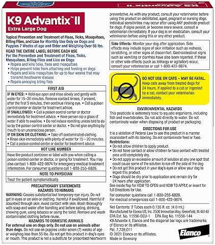 K9 Advantix II XL Dog Vet-Recommended Flea, Tick & Mosquito Treatment & Prevention | Dogs Over 55 lbs. | 2-Mo Supply - Image 2