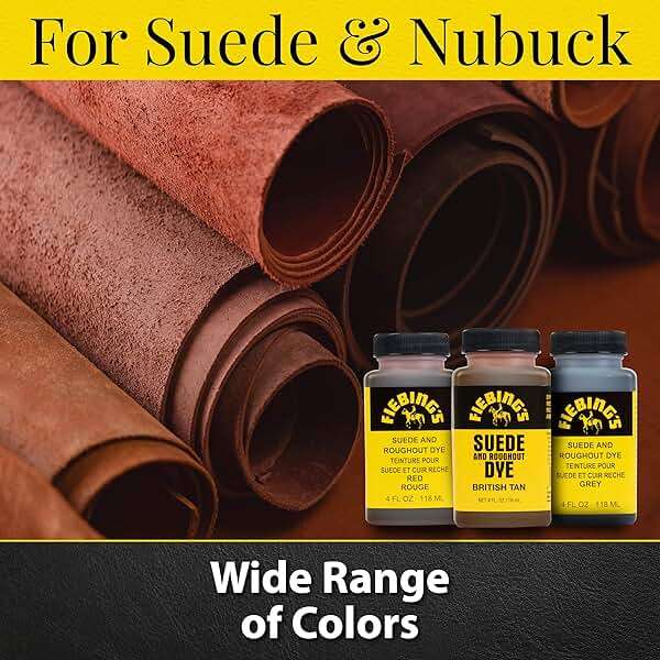 Fiebing's Dark Brown Suede Dye (4 oz) - Recolor, Brighten & Restore Suede & Roughout Leather Shoes, Furniture, Purse - Includes Wool Dauber for Easy Application - Flexible When Dry, Won't Crack/Peel - Image 2