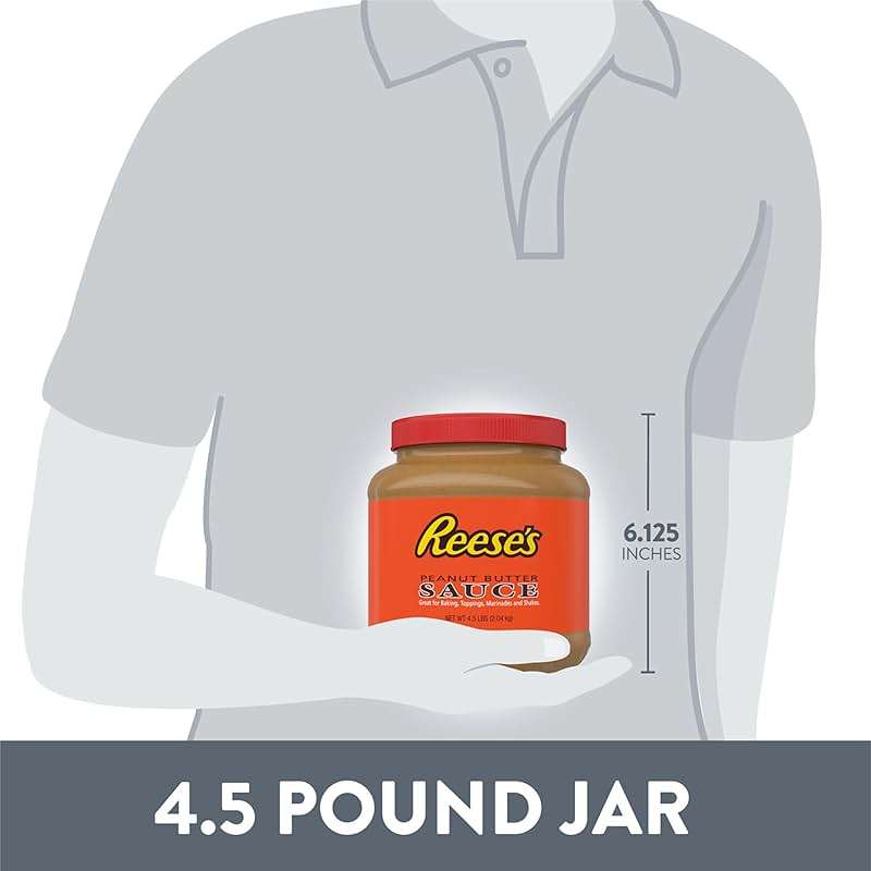 REESE'S Peanut Butter Sauce Bulk Jar, 4.5 lbs - Image 7