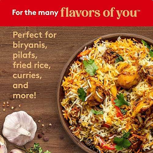 Royal Basmati Rice - Authentic Long Grain White Basmati Rice - 15 lb Bag - Perfect for Biryanis, Pilafs & Curries - Cook in Microwave or on Stove Top - Image 4