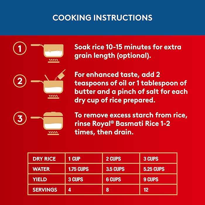 Royal Basmati Rice - Authentic Long Grain White Basmati Rice - 15 lb Bag - Perfect for Biryanis, Pilafs & Curries - Cook in Microwave or on Stove Top - Image 7