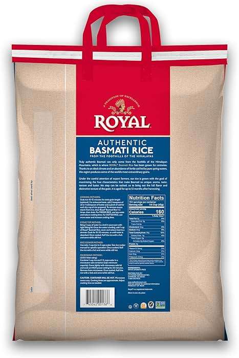 Royal Basmati Rice - Authentic Long Grain White Basmati Rice - 15 lb Bag - Perfect for Biryanis, Pilafs & Curries - Cook in Microwave or on Stove Top - Image 8