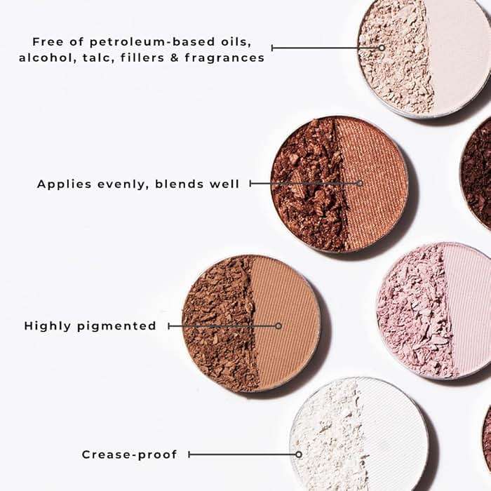 Honeybee Gardens Pressed Powder Eyeshadow Single Refill – Ninja Kitty Pale Champagne Pink Shimmer Eye Color, Long-Wearing Mineral Eyeshadow, Eye Makeup Refill Pan No Compact Applicator - Image 4