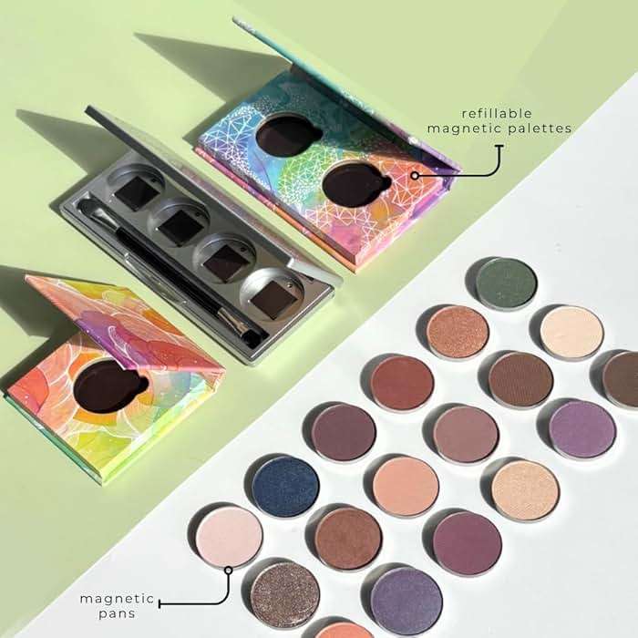 Honeybee Gardens Pressed Powder Eyeshadow Single Refill – Ninja Kitty Pale Champagne Pink Shimmer Eye Color, Long-Wearing Mineral Eyeshadow, Eye Makeup Refill Pan No Compact Applicator - Image 7