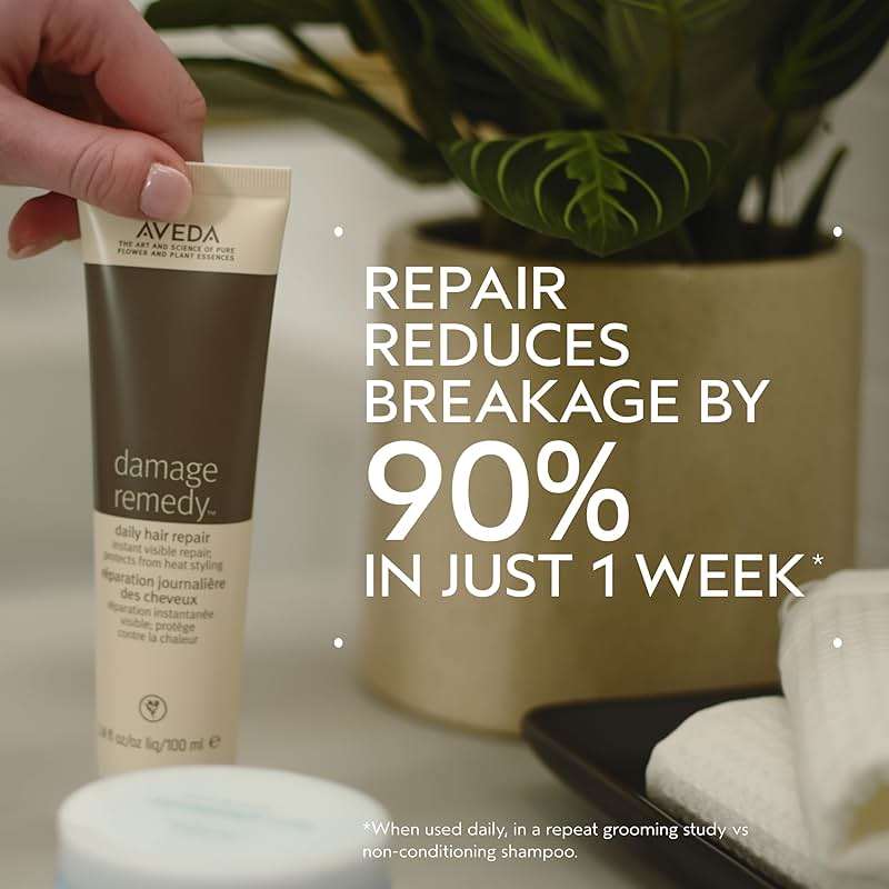 Aveda Damage Remedy Daily Hair Repair | Leave-In Treatment for Damaged Hair | Detangles, Repairs Split Ends | Heat Protectant | 98% Naturally Derived*, 3.4 Fl Oz - Image 2