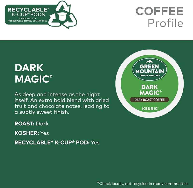 Green Mountain Coffee Roasters Dark Magic Keurig Single-Serve K-Cup Pods, Dark Roast Coffee, 72 Count - Image 4