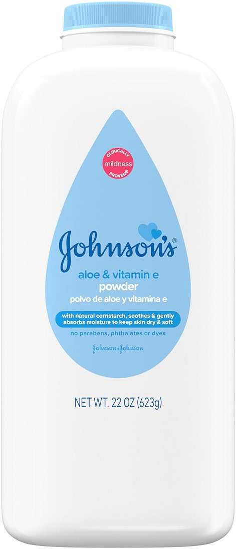 Johnson's Baby Powder with Naturally Derived Cornstarch, Aloe & Vitamin E., Hypoallergenic, No Added Parabens & Dyes for Gentle Baby Skin Care, 22 oz, Baby Essentials, 3 Pack - Image 9
