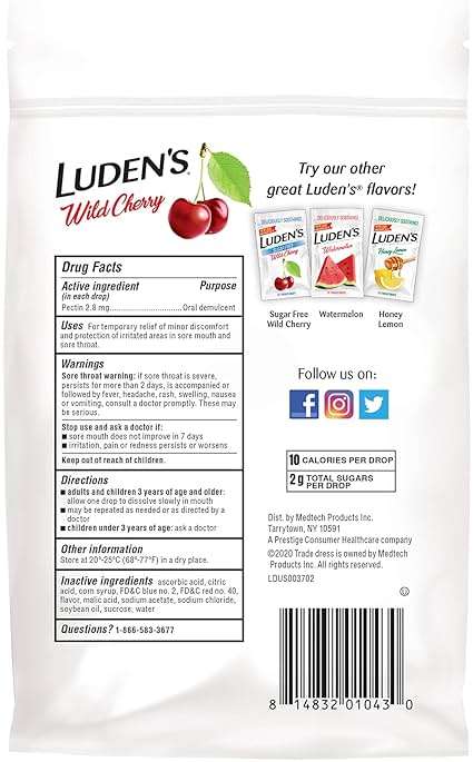 Luden's Throat Drops Wild Cherry 30 Drops - Image 9