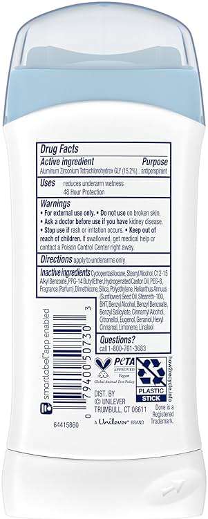 Dove Invisible Solid Antiperspirant Deodorant Stick 2 Count Original Clean, for Women, For All Day Underarm Sweat & Odor Protection 2.6 oz - Image 2
