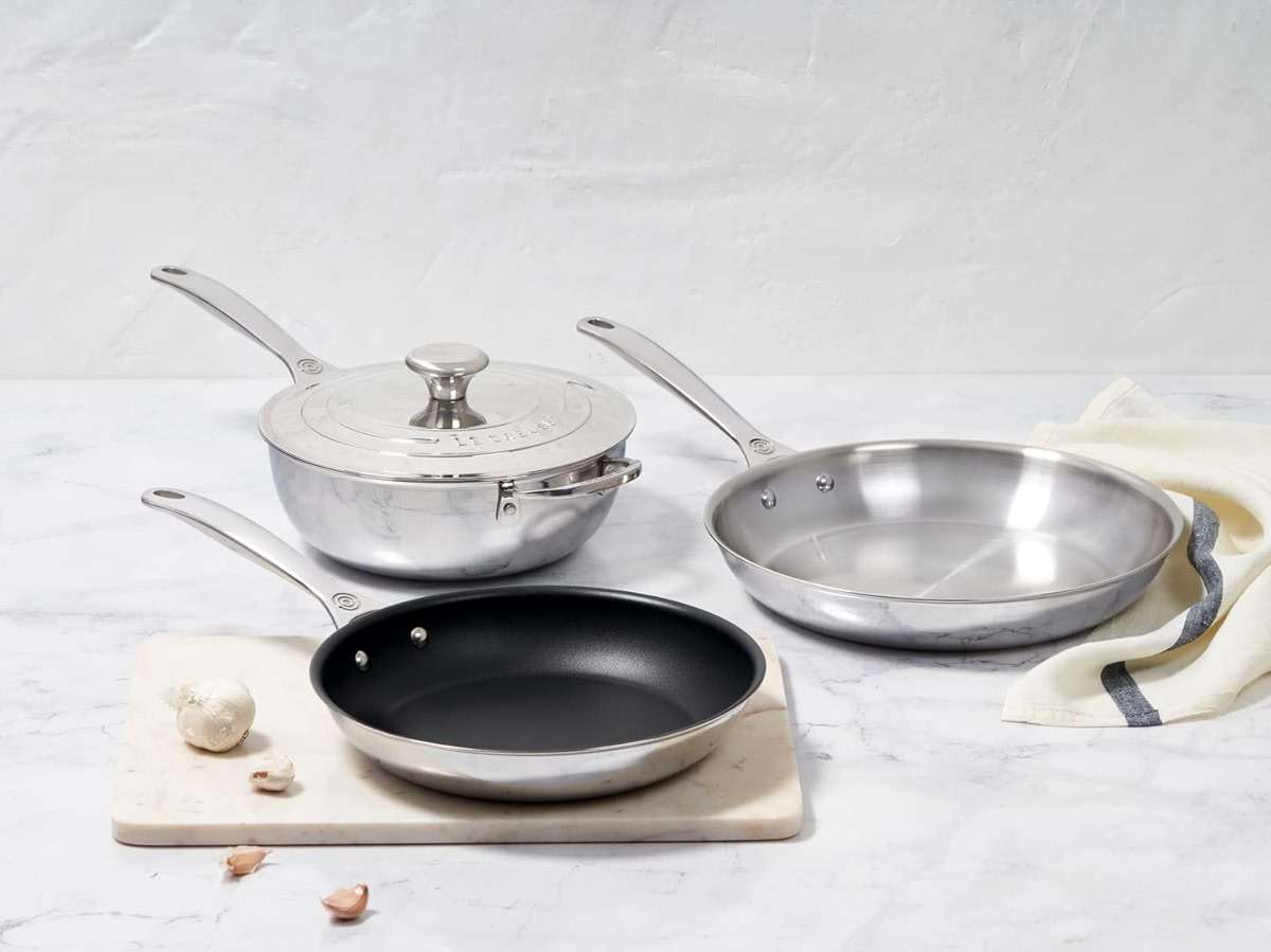 Le Creuset Tri-Ply Stainless Steel 12" Fry Pan - Image 2