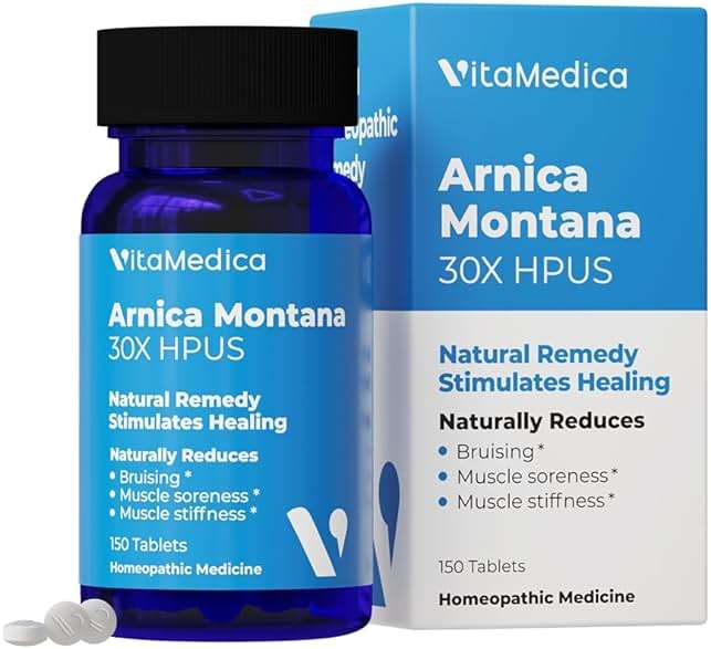 VitaMedica Arnica Montana 30X Rapid Dissolve Arnica Tablets for Natural Pain, Bruising, and Swelling Support - Homeopathic Medicine for Injury and Surgery Recovery - 150 Ct - 50 Servings - Image 1