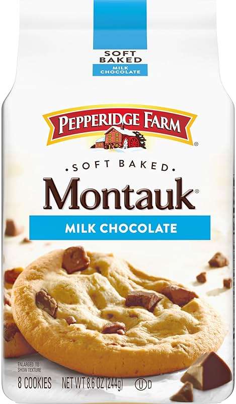 Pepperidge Farm Montauk Soft Baked Milk Chocolate Chunk Cookies, 8.6 Oz Bag (8 Cookies) - Image 1