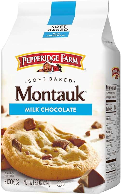 Pepperidge Farm Montauk Soft Baked Milk Chocolate Chunk Cookies, 8.6 Oz Bag (8 Cookies) - Image 9
