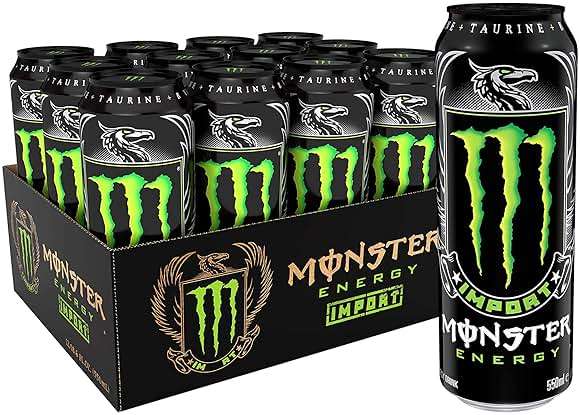 Monster Energy Import, Energy Drink, 18.6 Ounce | Pack of 12 - Image 1