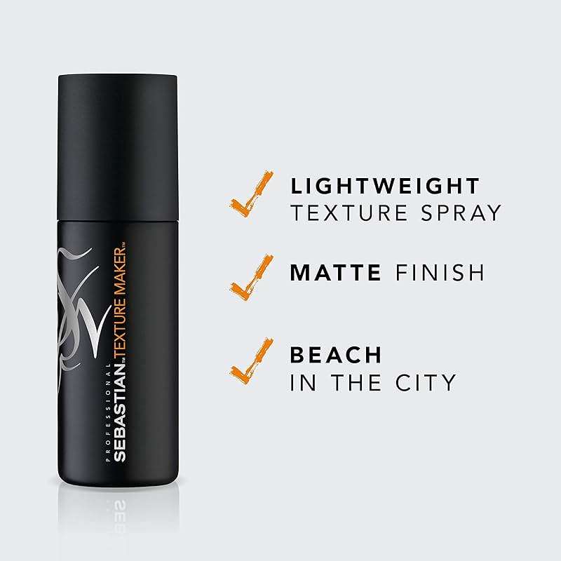 Sebastian Professional Styling Texture Maker Spray | Lightweight Hair Texturizer Spray with Medium Hold & Matte Finish | Non-Aerosol Hairspray with Sea Salt | 5.07 fl oz | Packaging May Vary - Image 2