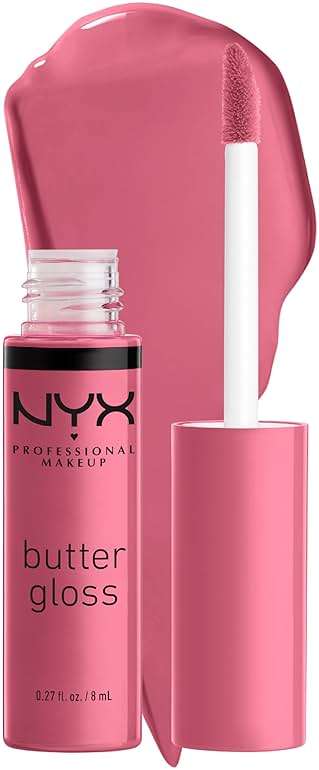 NYX PROFESSIONAL MAKEUP Butter Gloss, Non-Sticky Lip Gloss - Angel Food Cake (True Mauve) - Image 1