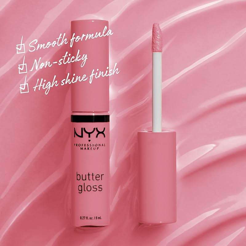 NYX PROFESSIONAL MAKEUP Butter Gloss, Non-Sticky Lip Gloss - Angel Food Cake (True Mauve) - Image 2