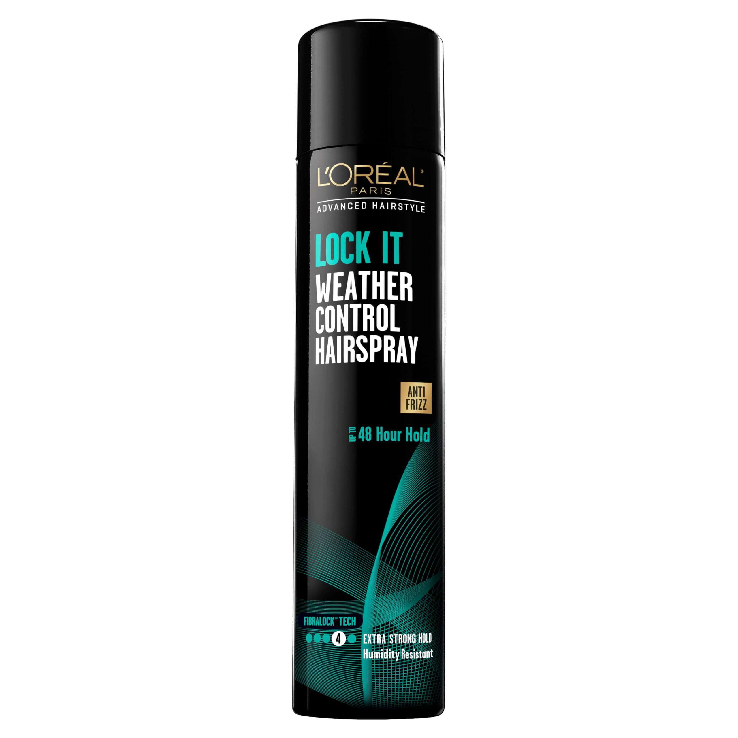 L'Oreal Paris LOCK IT Weather Control Hairspray, 48-Hour Extra Strong Hold Formula with Humidity Resistant Frizz Control, Lightweight Finishing Spray for All Hair Types, 8.25 oz - Image 1