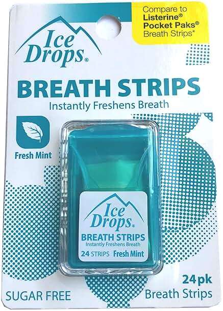 Ice Drops Breath Strips with Blast of Icy Mint (Sugar Free) - Image 1