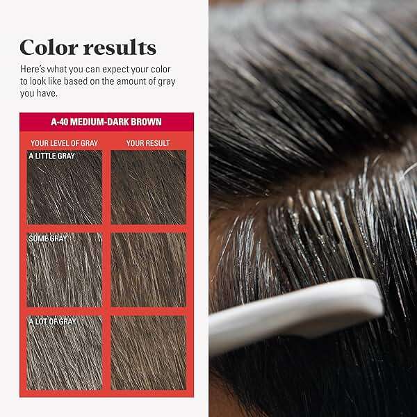 Just For Men Easy Comb-In Color Mens Hair Dye, Easy No Mix Application with Comb Applicator - Medium-Dark Brown, A-40, Pack of 1 - Image 6