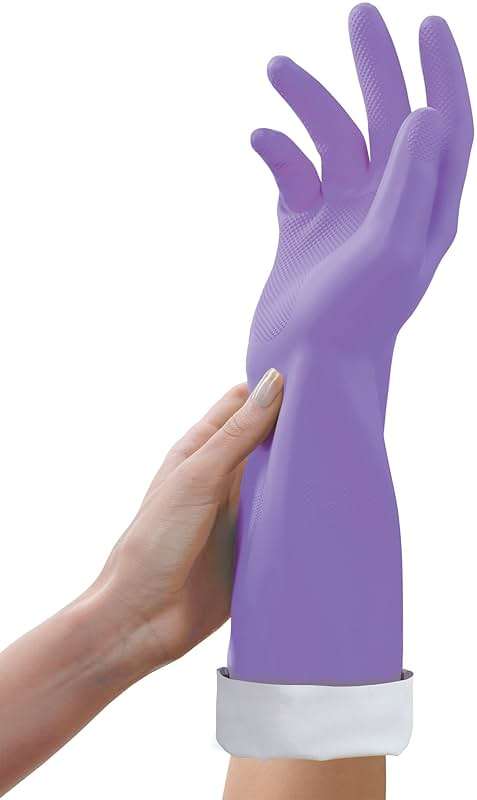 Mr. Clean Loving Hands Reusable Heat Resisting Cleaning Gloves with Cotton Flock Lining, Medium - Image 2
