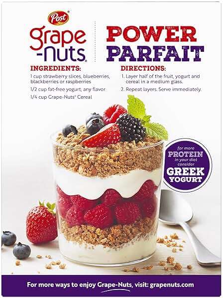 Grape-Nuts Original Cereal, Crunchy Whole Grain Wheat and Barley, Non-GMO, 20.5 oz Box - Image 8