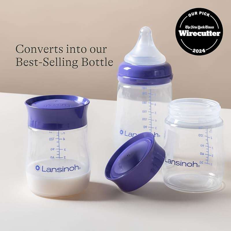 Lansinoh Breastmilk Storage Bottles | 4-Pack 5oz BPA & BPS-Free | Pump-to-Storage Feeding Bottles | Compatible with Lansinoh Breast Pumps and Nipples - Image 4