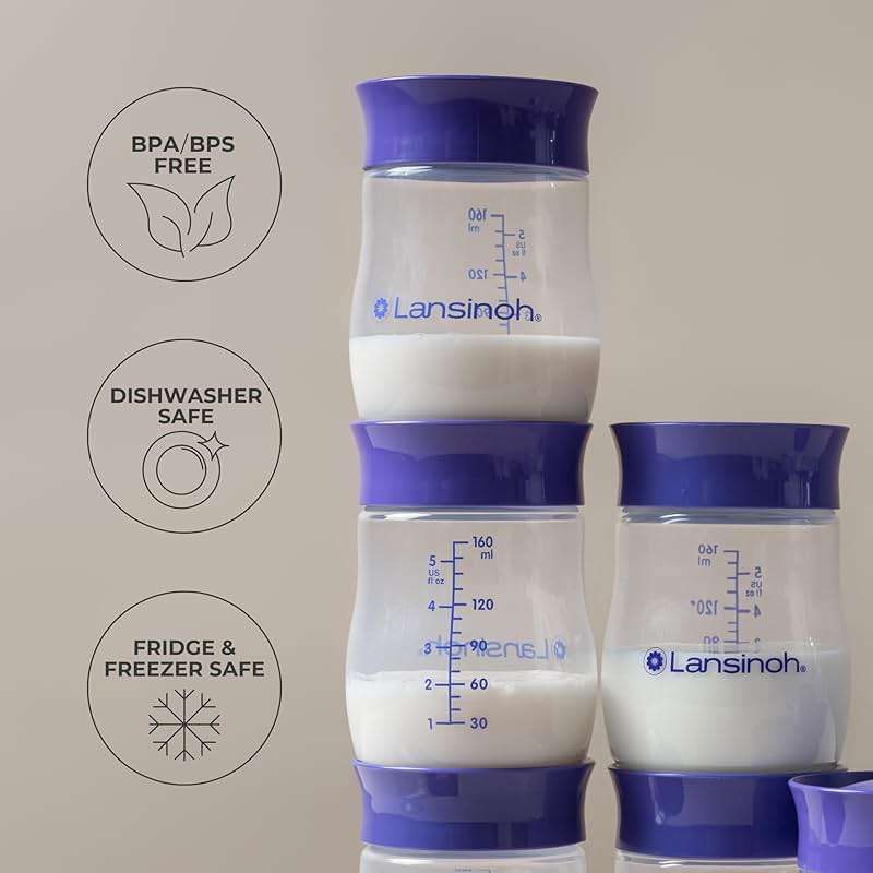 Lansinoh Breastmilk Storage Bottles | 4-Pack 5oz BPA & BPS-Free | Pump-to-Storage Feeding Bottles | Compatible with Lansinoh Breast Pumps and Nipples - Image 6