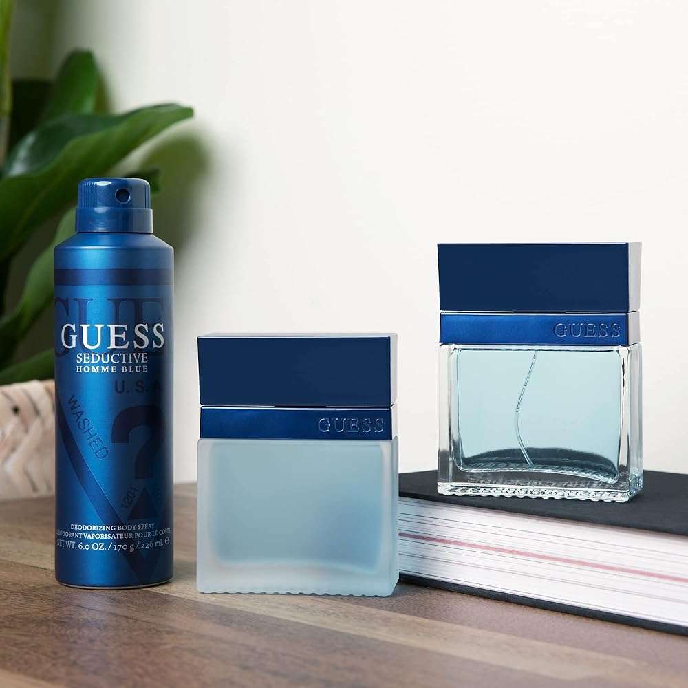 GUESS Fragrance Seductive Homme Blue Eau De Toilette Spray for Men, 3.4 fl oz - Image 4
