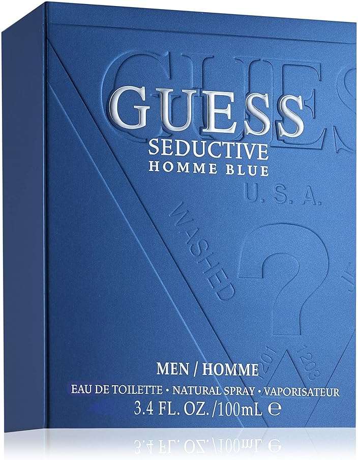 GUESS Fragrance Seductive Homme Blue Eau De Toilette Spray for Men, 3.4 fl oz - Image 8
