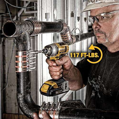 DEWALT 20V MAX Cordless Drill and Impact Driver, Power Tool Combo Kit , Includes 2 Batteries, Charger and Bag (DCK240C2) - Image 8