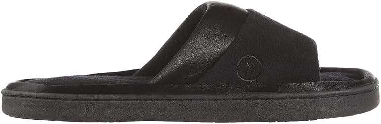 isotoner Women's Microterry Slide Slipper with Satin Trim - Image 2
